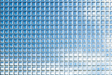 abstract light blue background, curly glass, tinting, soft focus