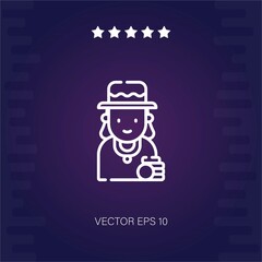 rich woman vector icon modern illustration