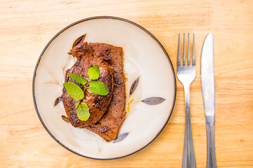 Simple delicious home-cooked steak and beef
