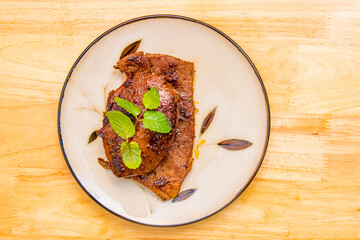 Simple delicious home-cooked steak and beef