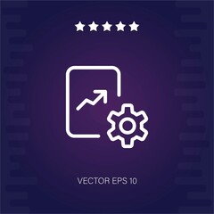setting vector icon modern illustration