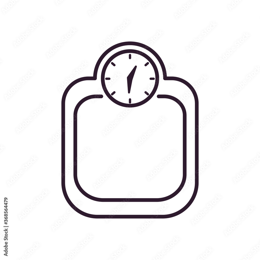 Poster scale line style icon vector design