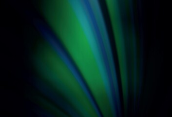 Dark Green vector blurred bright texture.