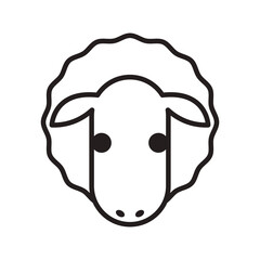 sheep animal line style icon vector design