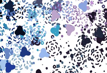 Light Pink, Blue vector background with abstract shapes.