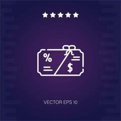 voucher vector icon modern illustration