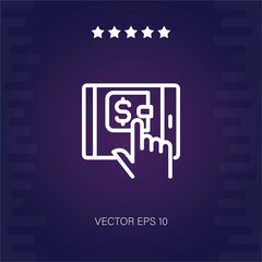 wallet vector icon modern illustration