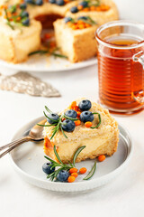 Homemade cottage cheese pie