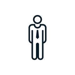 Fototapeta na wymiar Business people outline icons. Vector illustration. Editable stroke. Isolated icon suitable for web, infographics, interface and apps.