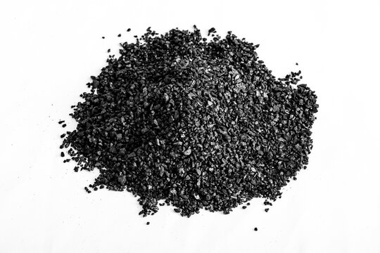 Black activated carbon particle
