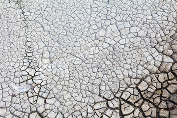 The parched and cracked surface of the earth