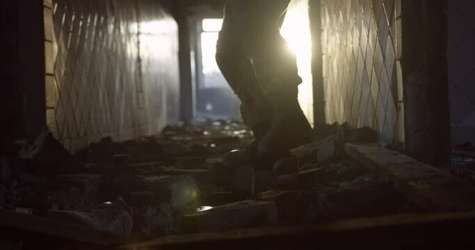 Mercenary in terrorist hideout