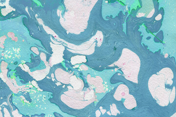 Fototapeta na wymiar lite sea blue colorful marble texture elegant abstract watercolor pattern liquid texture.