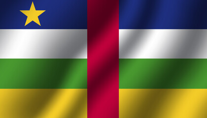 central african republic national wavy flag vector illustration