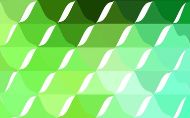 Light Green vector polygonal illustration, which consist of triangles. Triangular design for your business. Creative geometric background in Origami style with gradient