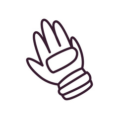 Obraz premium Soccer glove line style icon vector design