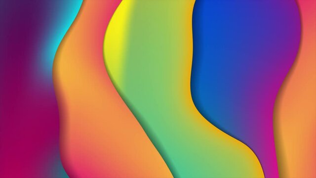 Colorful holographic liquid waves abstract motion background