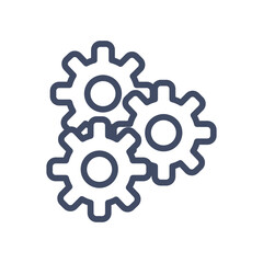 gears line style icon vector design