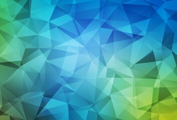 Light Blue, Green vector abstract polygonal template.