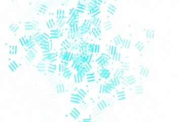 Light Blue, Green vector pattern with sharp lines, dots.