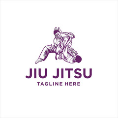 Fototapeta premium Martial art karate jiu jitsu logo sport symbol illustration Vector