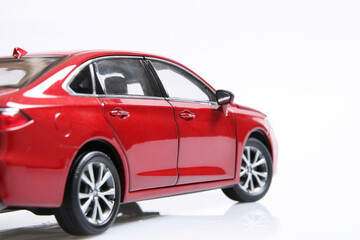 Red modern simulation car car model