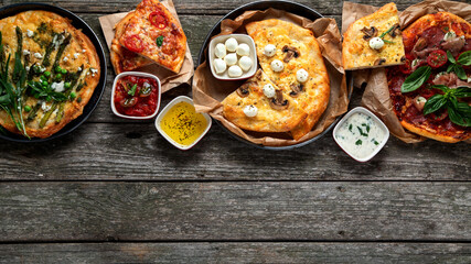 Freshly prepared Italian pizza