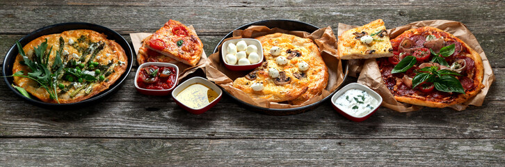 Freshly prepared Italian pizza