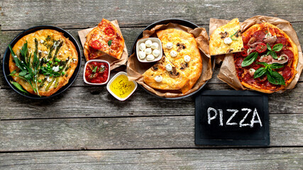 Freshly prepared Italian pizza