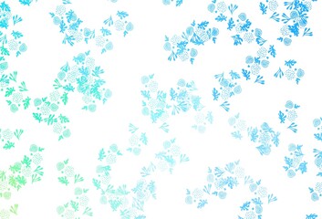 Light Blue, Green vector template with chaotic shapes.