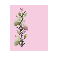 Floral frame. Can be used to decorate postcards, magazines, calendars, stickers, magnets