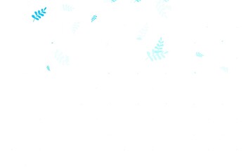 Light BLUE vector elegant template with leaves.