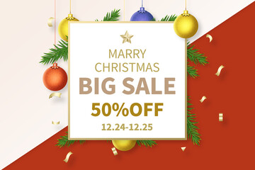 Christmas classic e-commerce promotional poster background