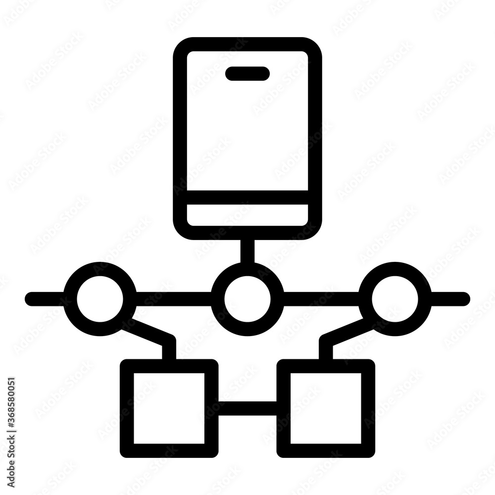 Poster smartphone remote access icon. outline smartphone remote access vector icon for web design isolated 