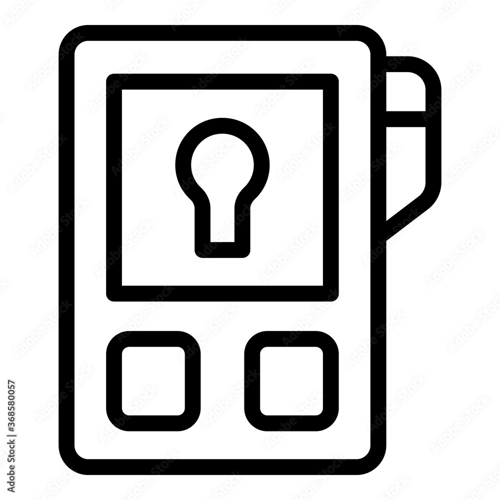 Poster remote control icon. outline remote control vector icon for web design isolated on white background
