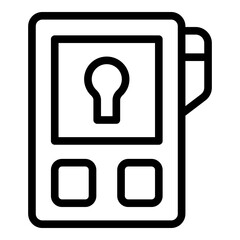 Remote control icon. Outline remote control vector icon for web design isolated on white background