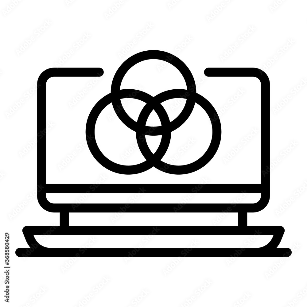 Poster laptop operating system icon. outline laptop operating system vector icon for web design isolated on