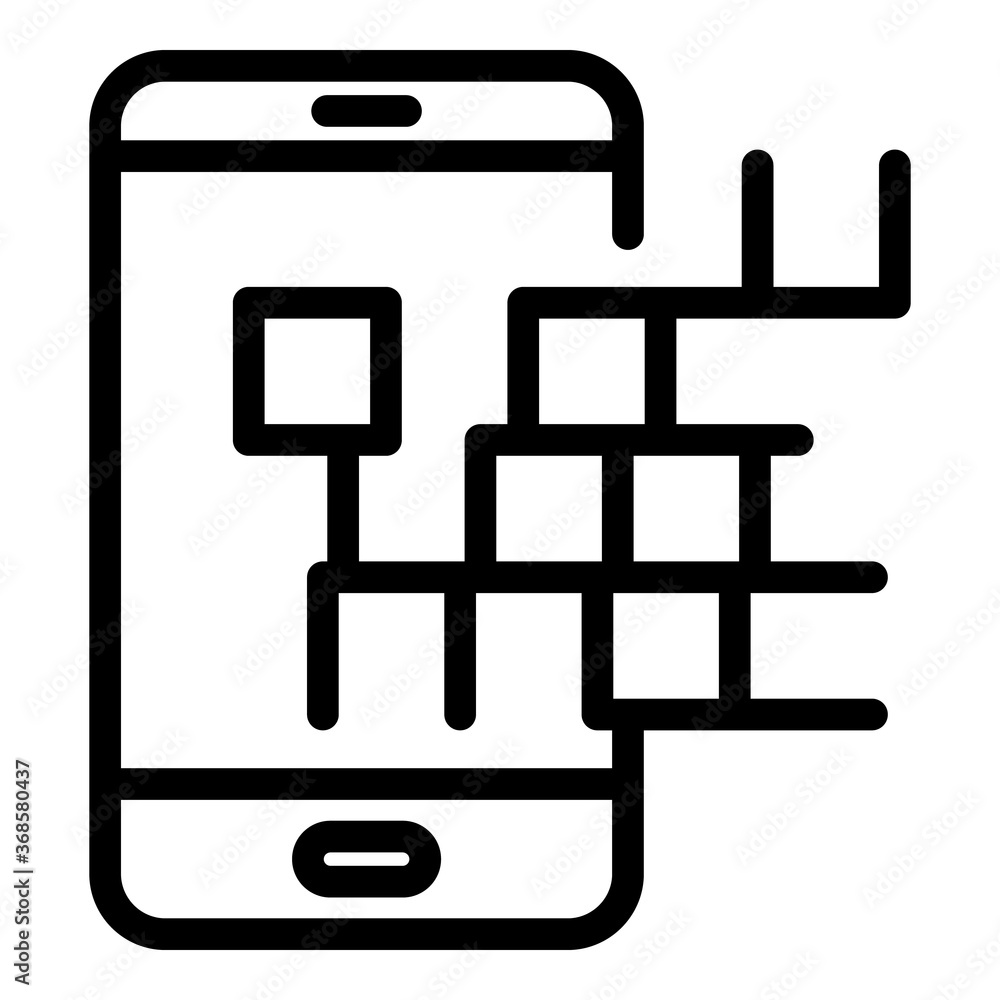 Poster new phone operating system icon. outline new phone operating system vector icon for web design isola