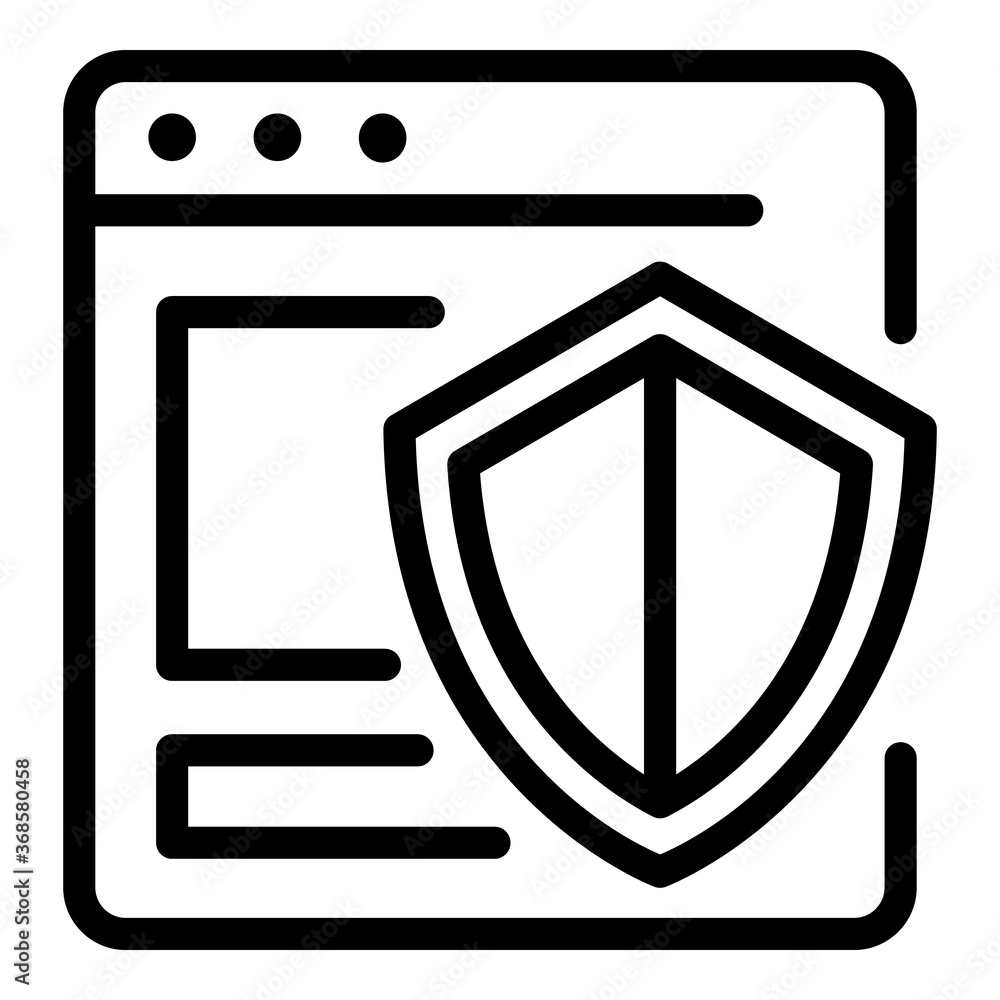 Poster secured operating system icon. outline secured operating system vector icon for web design isolated 