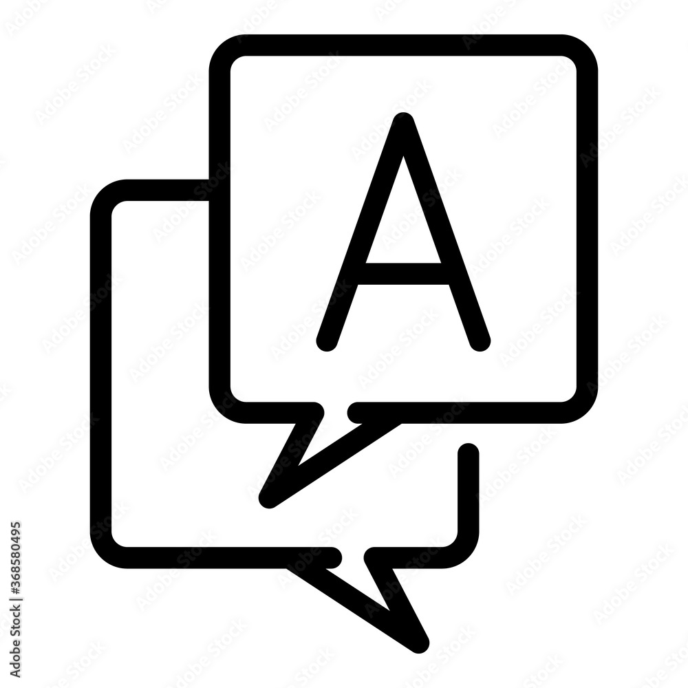 Poster Translate operating system icon. Outline translate operating system vector icon for web design isolated on white background
