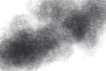 Art black ink abstract brush stroke paint background.
