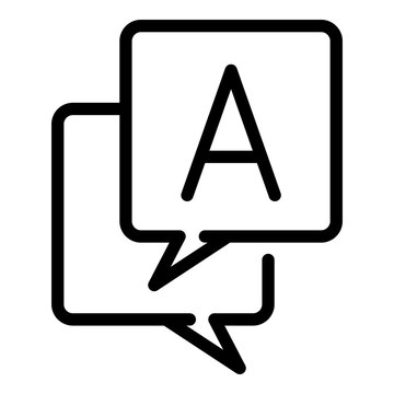 Translate operating system icon. Outline translate operating system vector icon for web design isolated on white background