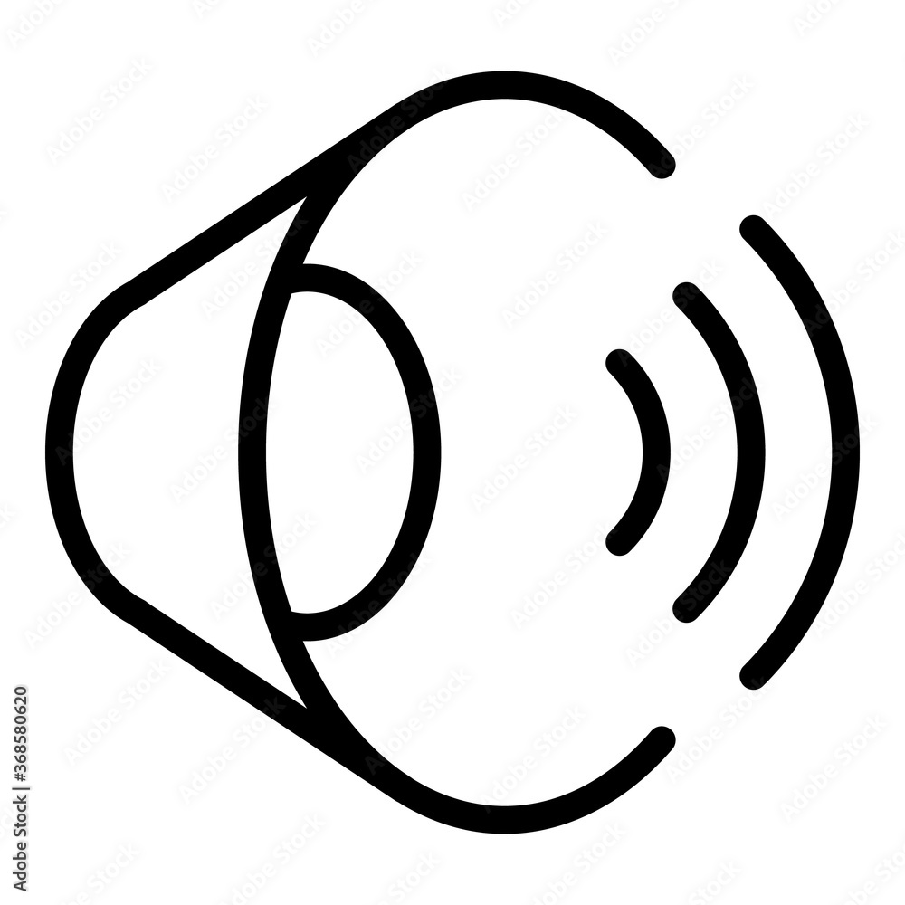 Poster operating system sound icon. outline operating system sound vector icon for web design isolated on w
