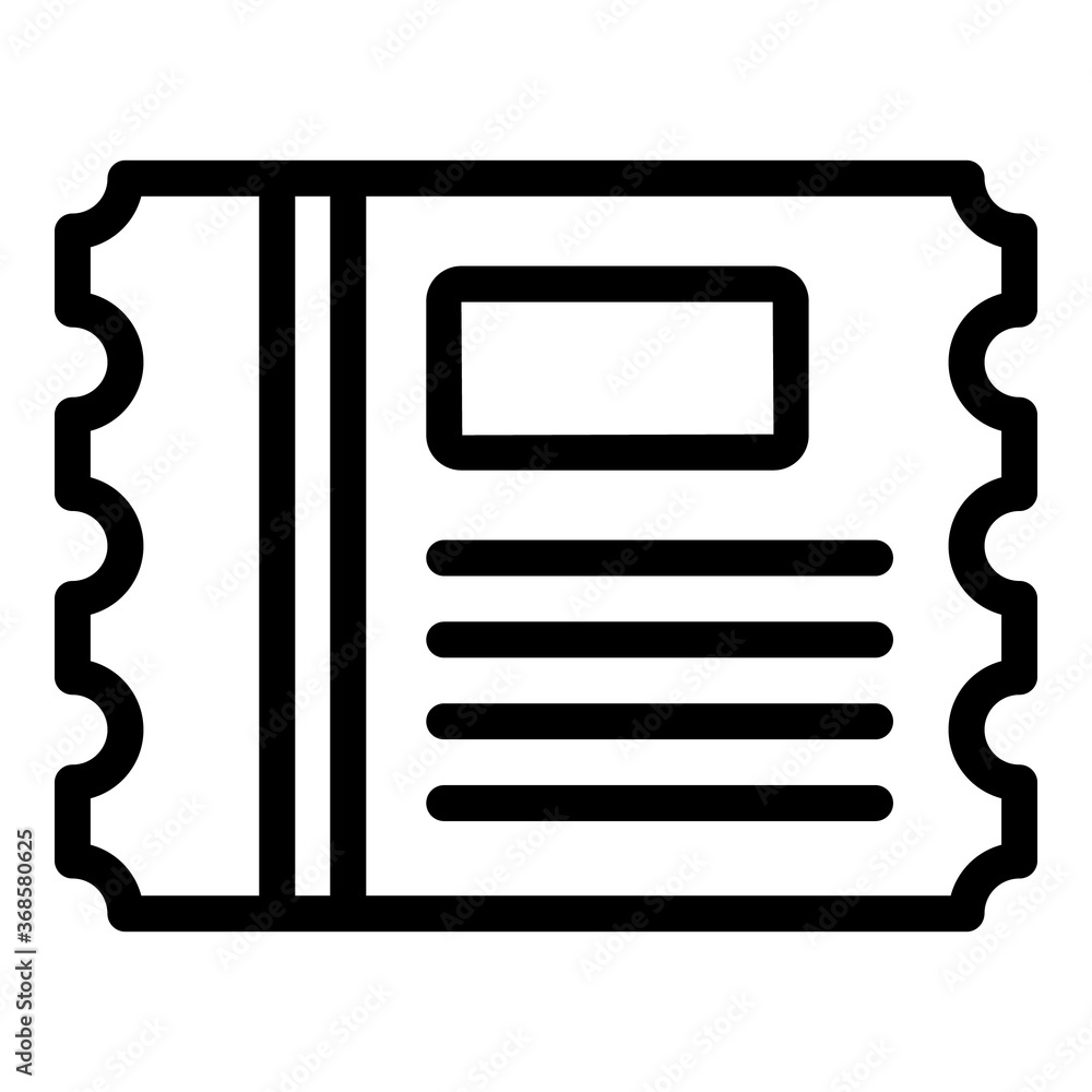 Poster bus ticket icon. outline bus ticket vector icon for web design isolated on white background