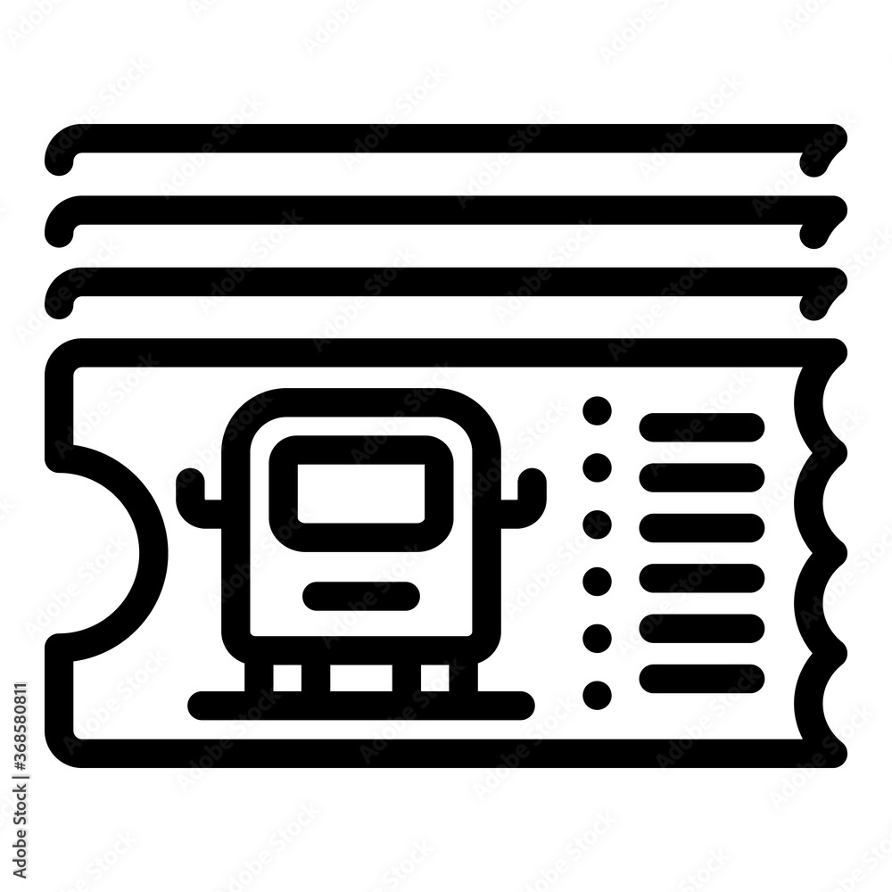 Poster bus ticket machine icon. outline bus ticket machine vector icon for web design isolated on white bac