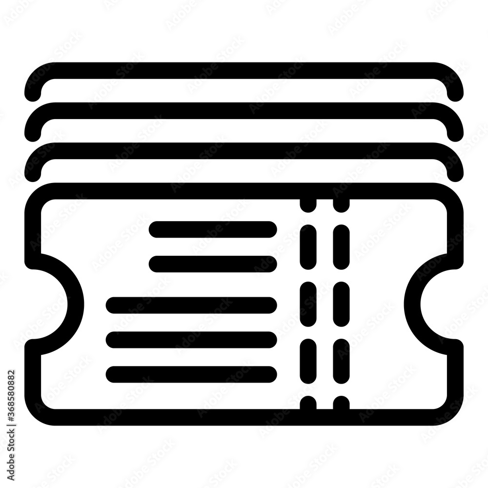 Poster public bus ticket icon. outline public bus ticket vector icon for web design isolated on white backg