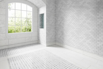Empty bathroom after renovation - 3d visualization