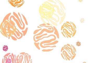 Light Orange vector background with bent lines.