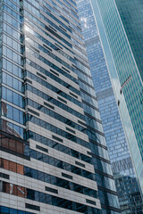 Fototapeta na wymiar glass buildings of skyscrapers in Moscow City