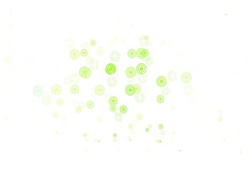 Light Green vector pattern with spheres.